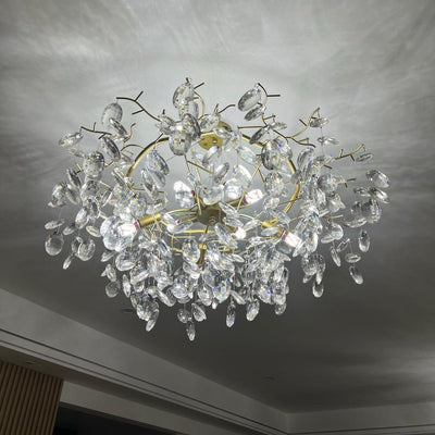 Luxirian Chandelier Crystal Branch Gold LED
