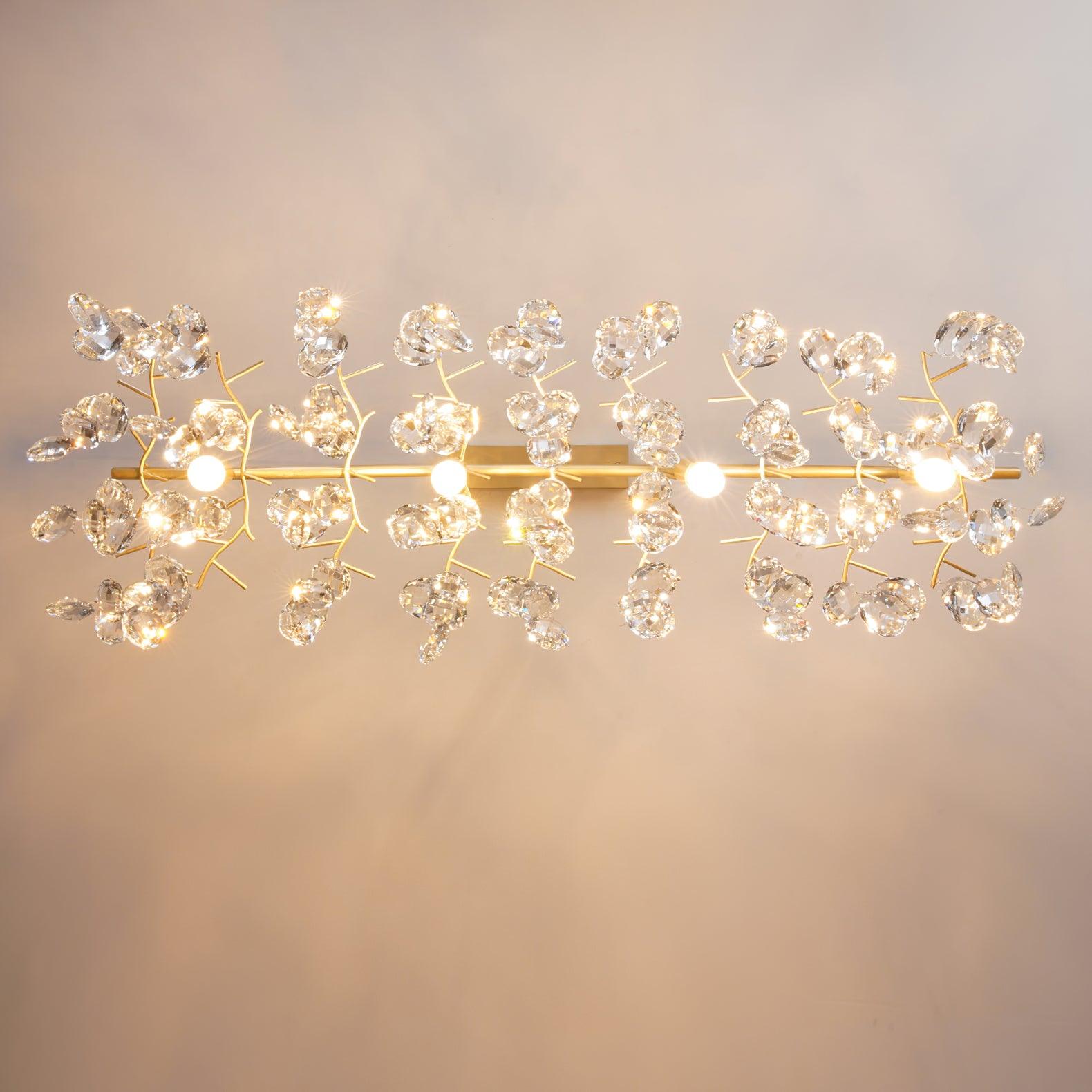 Luxirian Chandelier Crystal Branch Gold LED