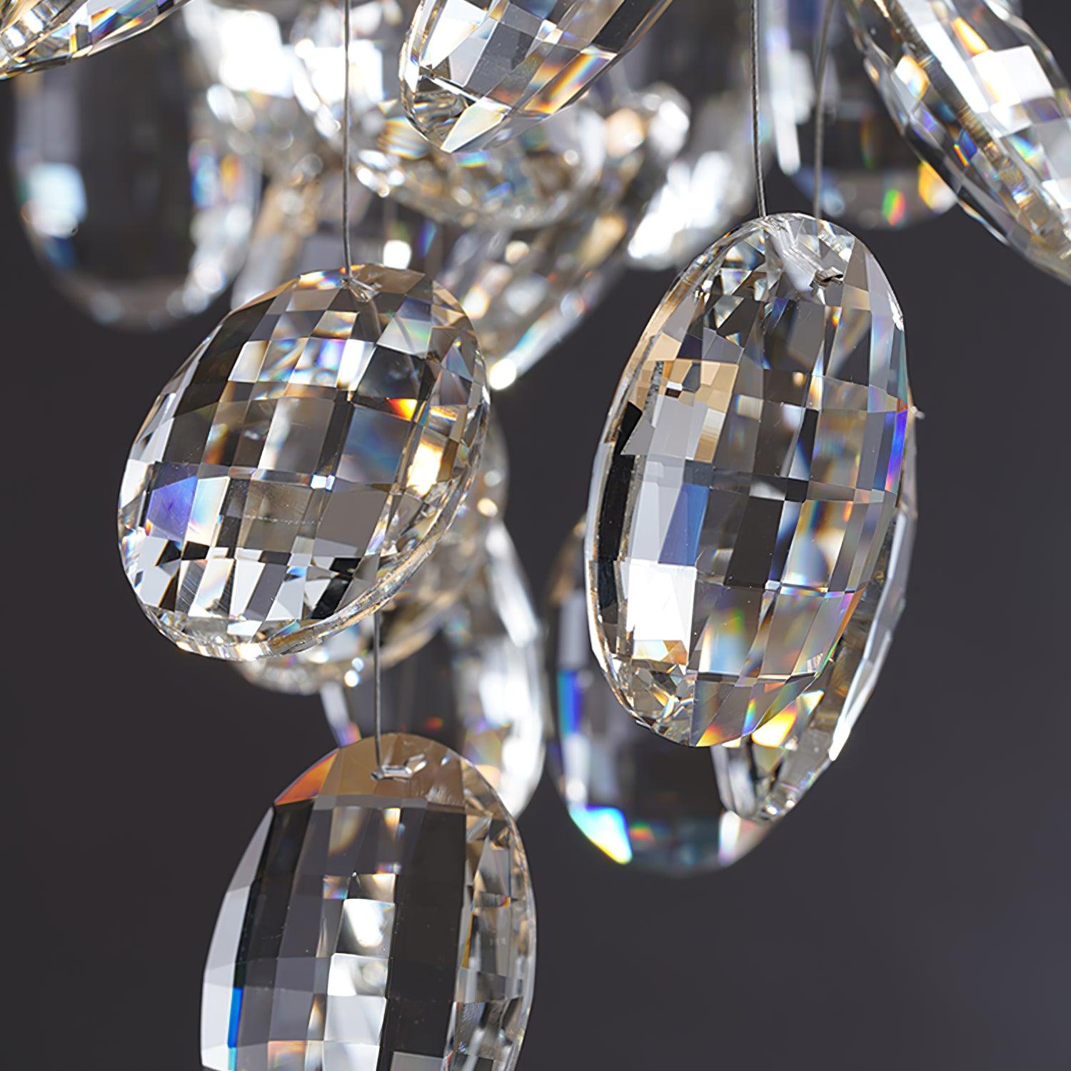 Luxirian Chandelier Crystal Branch Gold LED