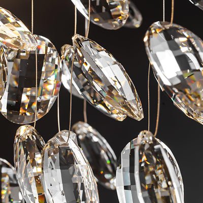 Luxirian Chandelier Crystal Branch Gold LED