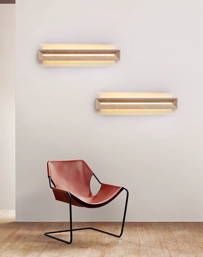 Dfi Minimalist Travertine Wall Light