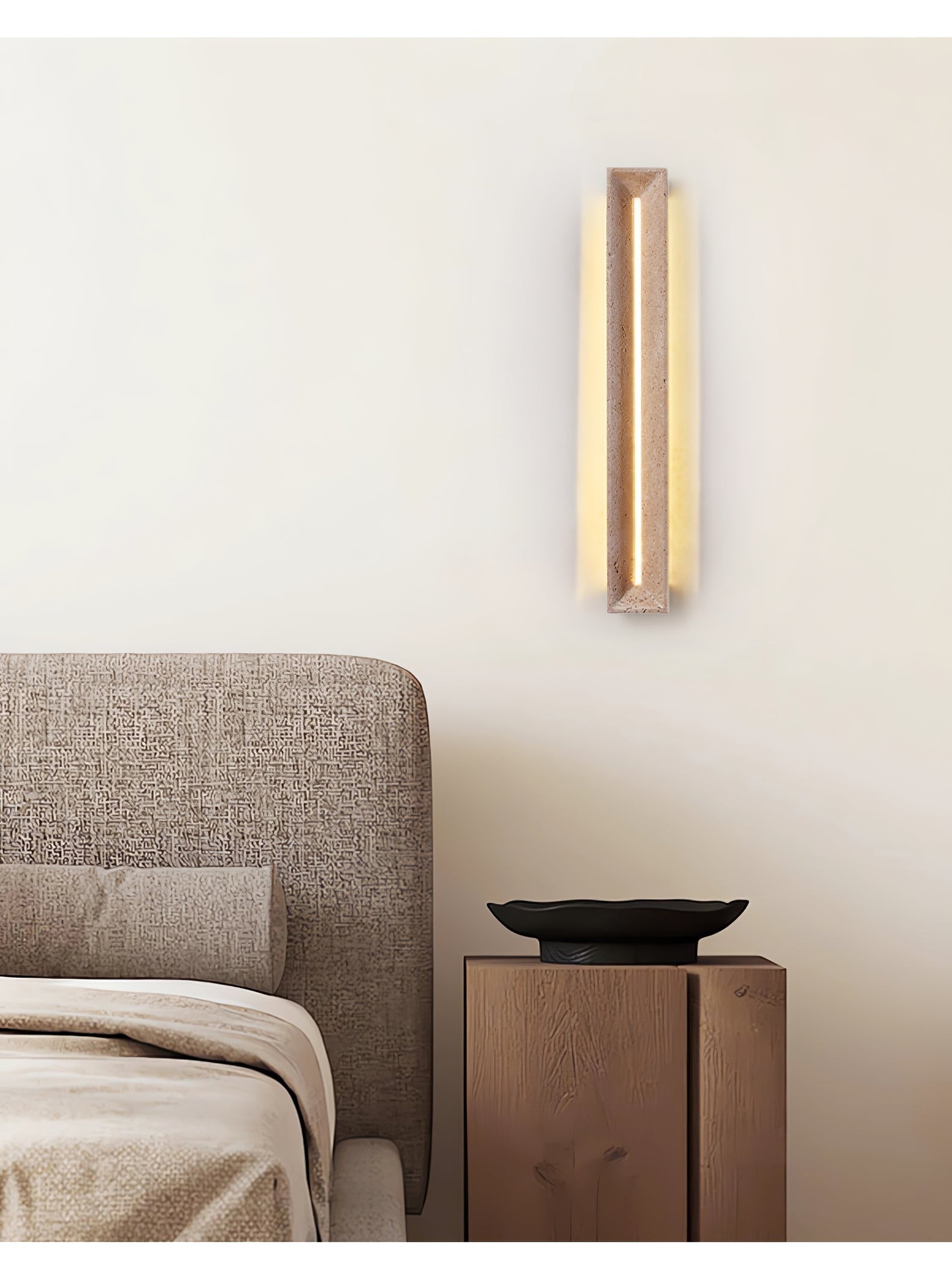 Dfi Minimalist Travertine Wall Light