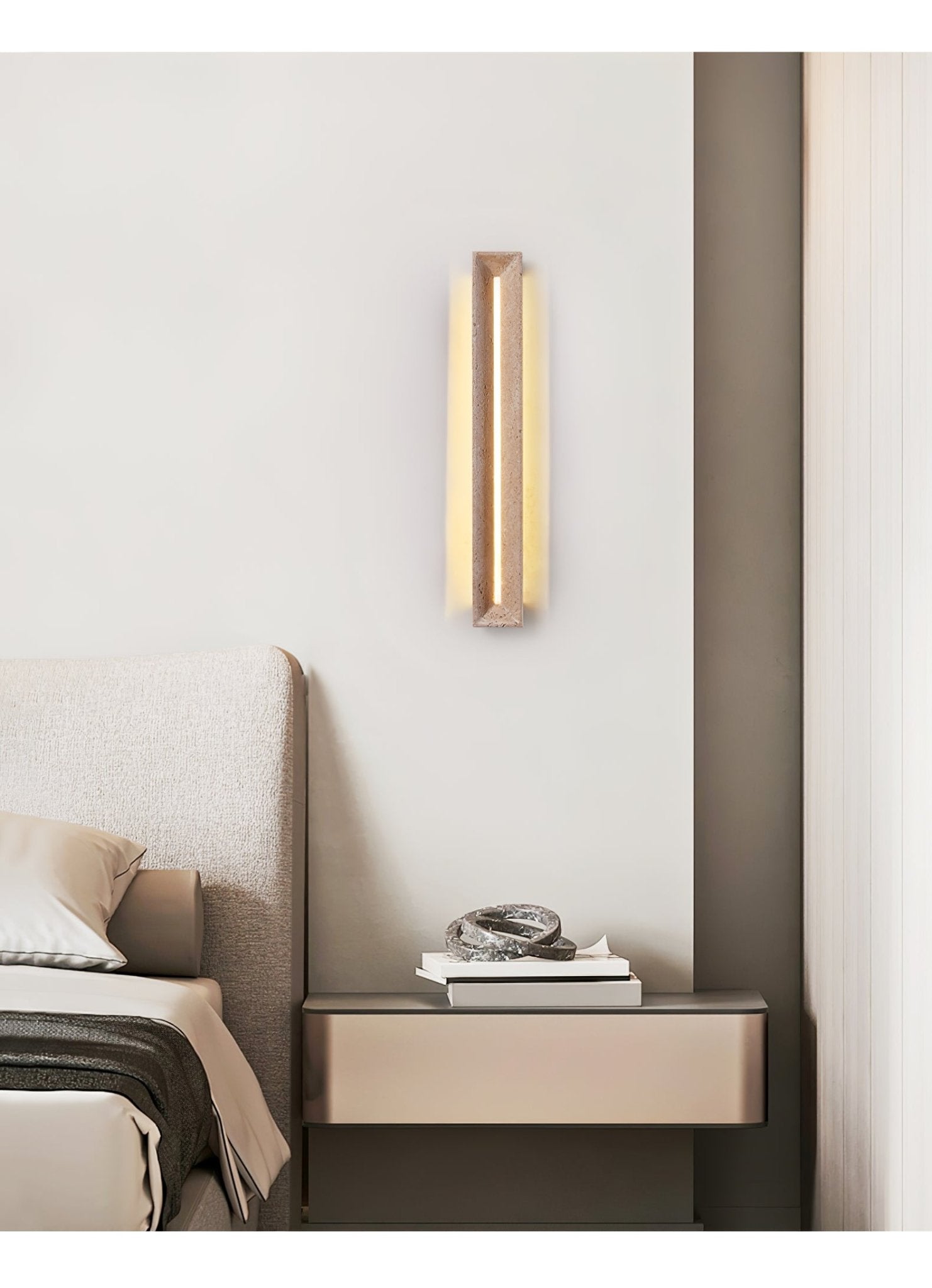 Dfi Minimalist Travertine Wall Light