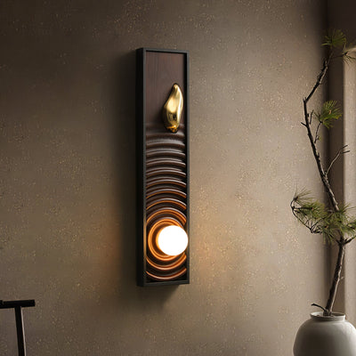 Caleb Vintage Wood Wall Lamp