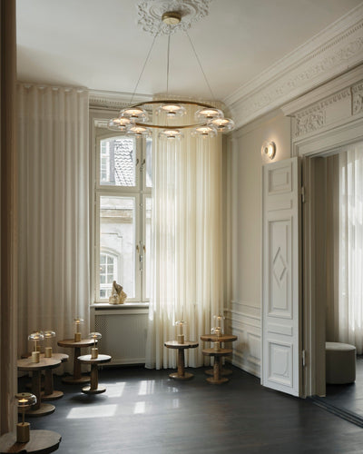 Aethera Circular Glass Chandelier