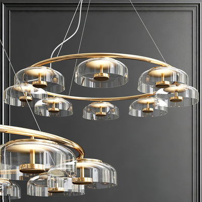 Aethera Circular Glass Chandelier