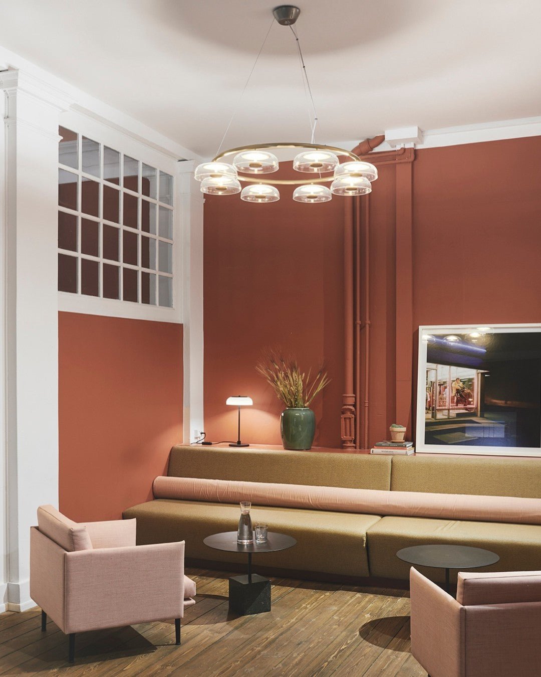Aethera Circular Glass Chandelier