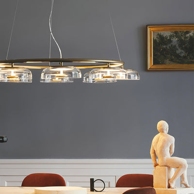 Aethera Circular Glass Chandelier