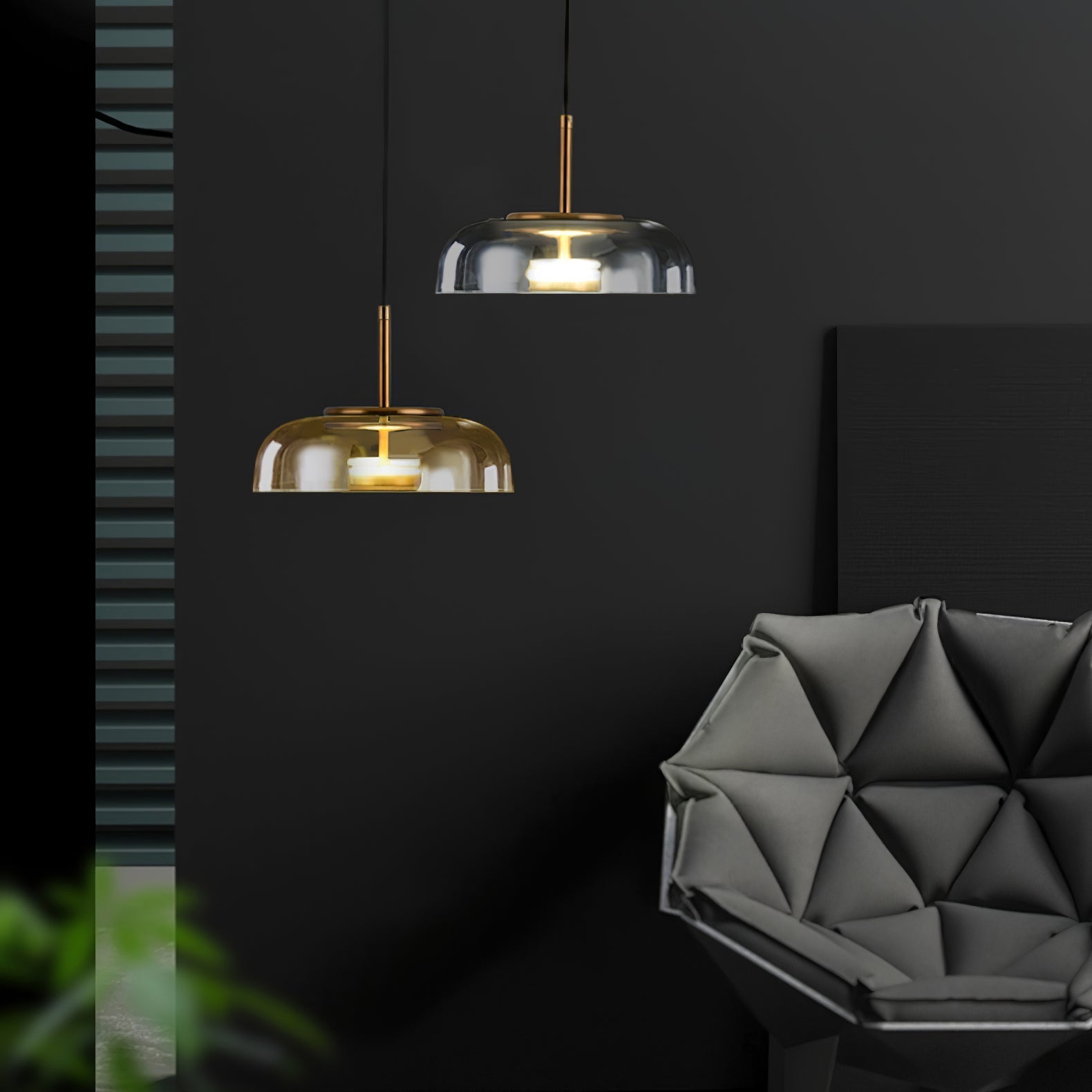 Liorenia Pendant Lamp Transparent Glass Sleek