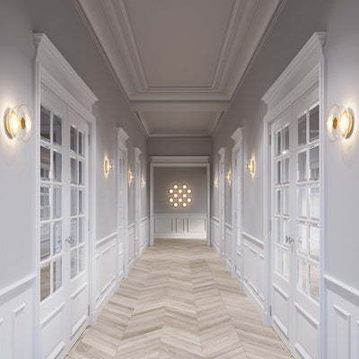 Aether Brass Glass Wall Light