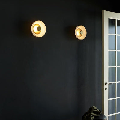 Aether Brass Glass Wall Light