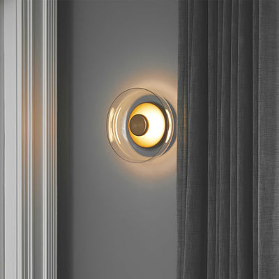 Aether Brass Glass Wall Light