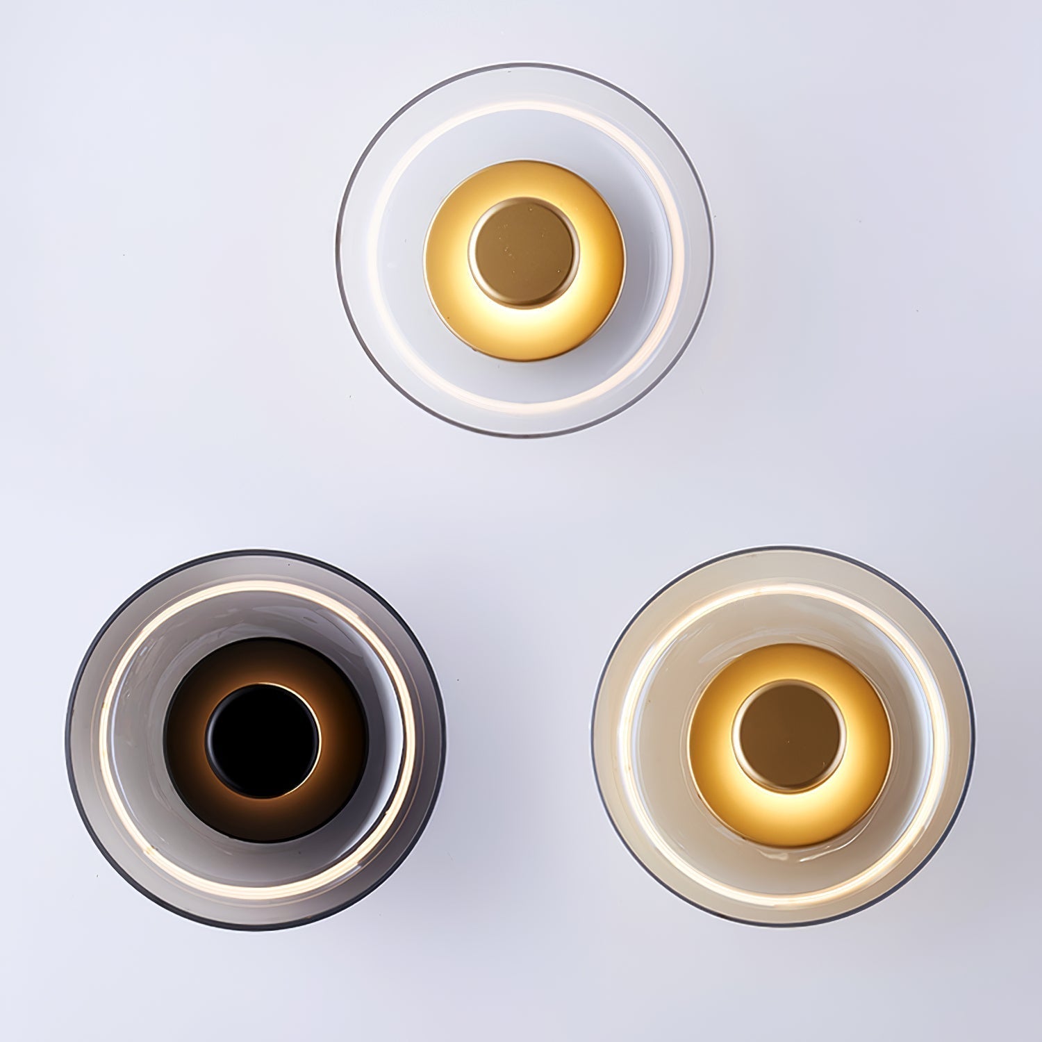 Aether Brass Glass Wall Light