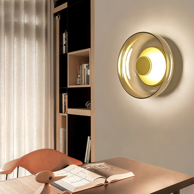 Aether Brass Glass Wall Light