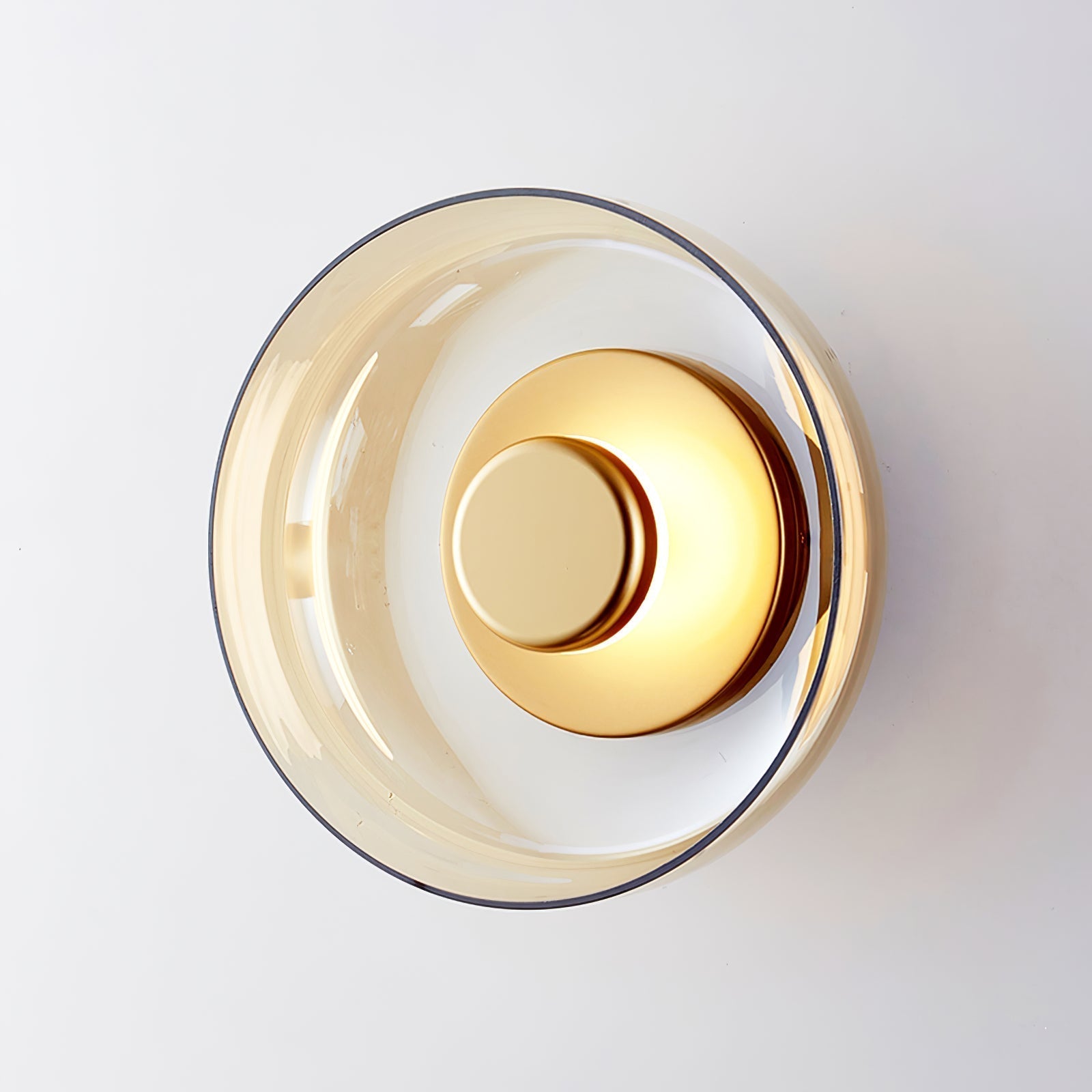Aether Brass Glass Wall Light