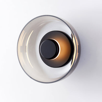 Aether Brass Glass Wall Light