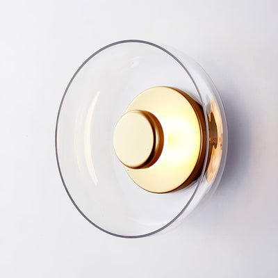 Aether Brass Glass Wall Light