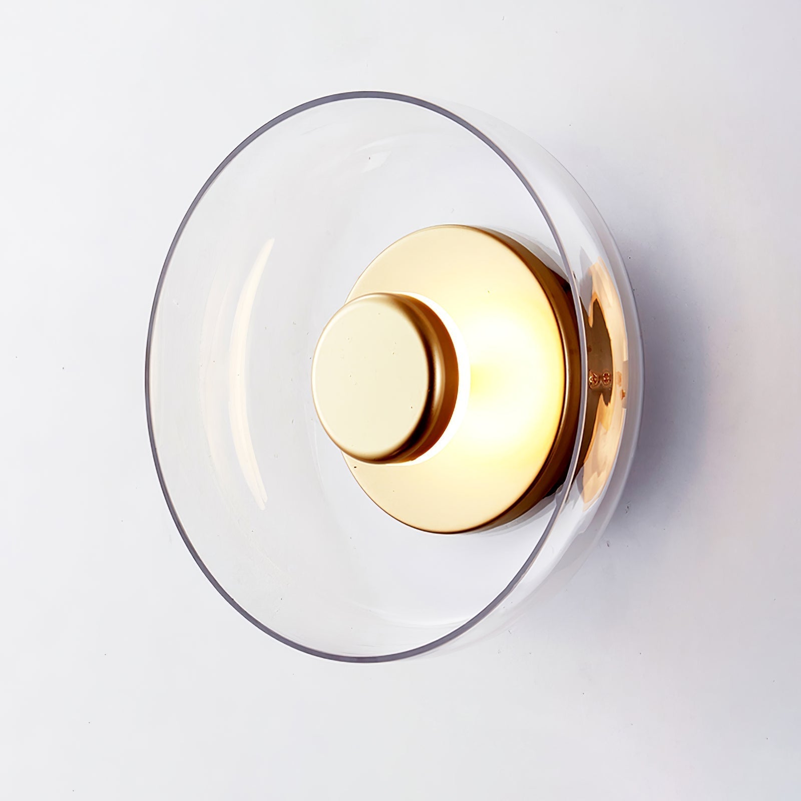 Aether Brass Glass Wall Light