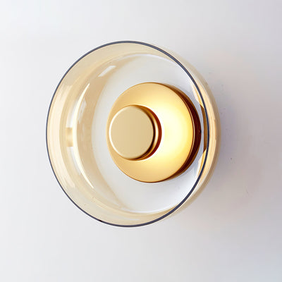Aether Brass Glass Wall Light