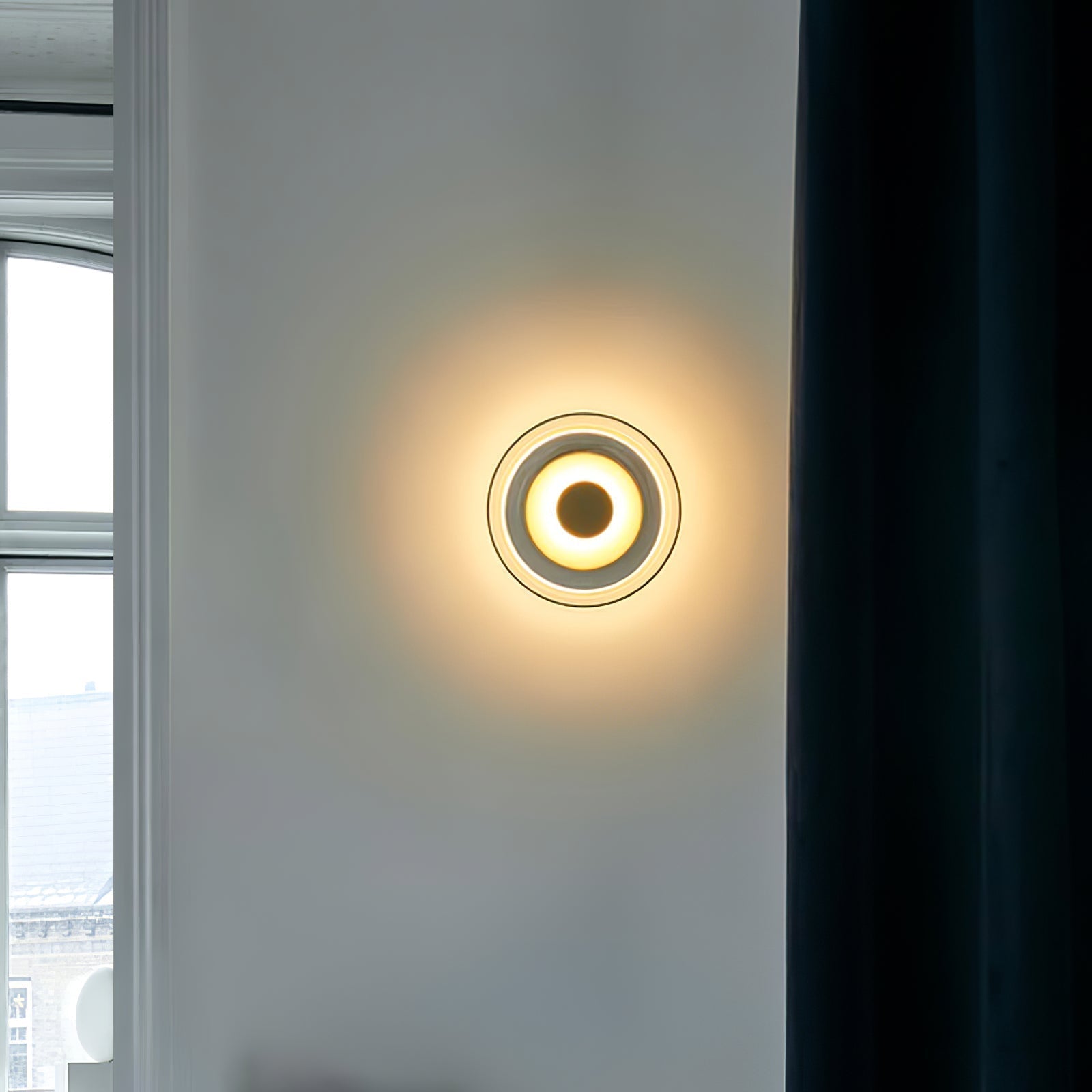 Aether Brass Glass Wall Light