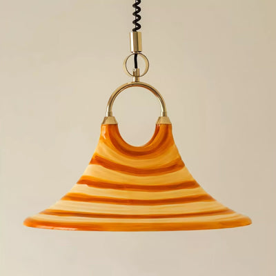 Aurmiros Modern Minimalist Swirl Glass Pendant Light