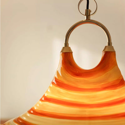 Aurmiros Modern Minimalist Swirl Glass Pendant Light