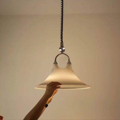Aurmiros Modern Minimalist Swirl Glass Pendant Light