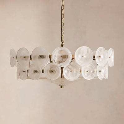 Eirinena Chandelier Murano Glass Disc Vintage