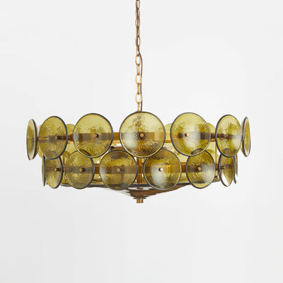 Eirinena Chandelier Murano Glass Disc Vintage