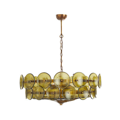 Eirinena Chandelier Murano Glass Disc Vintage