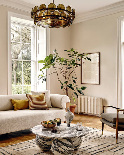 Eirinena Chandelier Murano Glass Disc Vintage