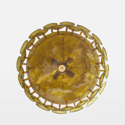 Eirinena Chandelier Murano Glass Disc Vintage