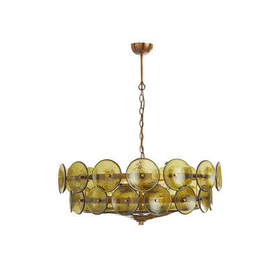 Eirinena Chandelier Murano Glass Disc Vintage