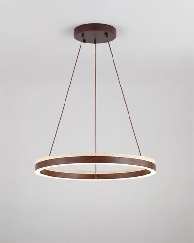 Ritta Chandelier Travertine Geometry Ring - Neutral Decor