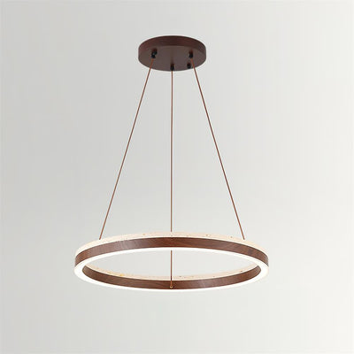 Ritta Chandelier Travertine Geometry Ring - Neutral Decor
