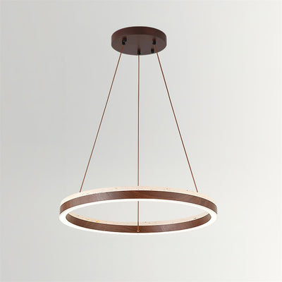 Ritta Chandelier Travertine Geometry Ring - Neutral Decor