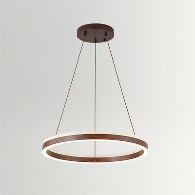 Ritta Chandelier Travertine Geometry Ring - Neutral Decor
