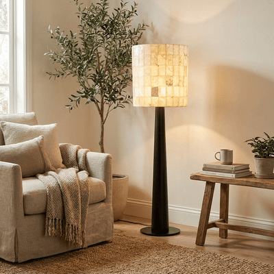 Severin Alabaster Mosaic Floor Lamp