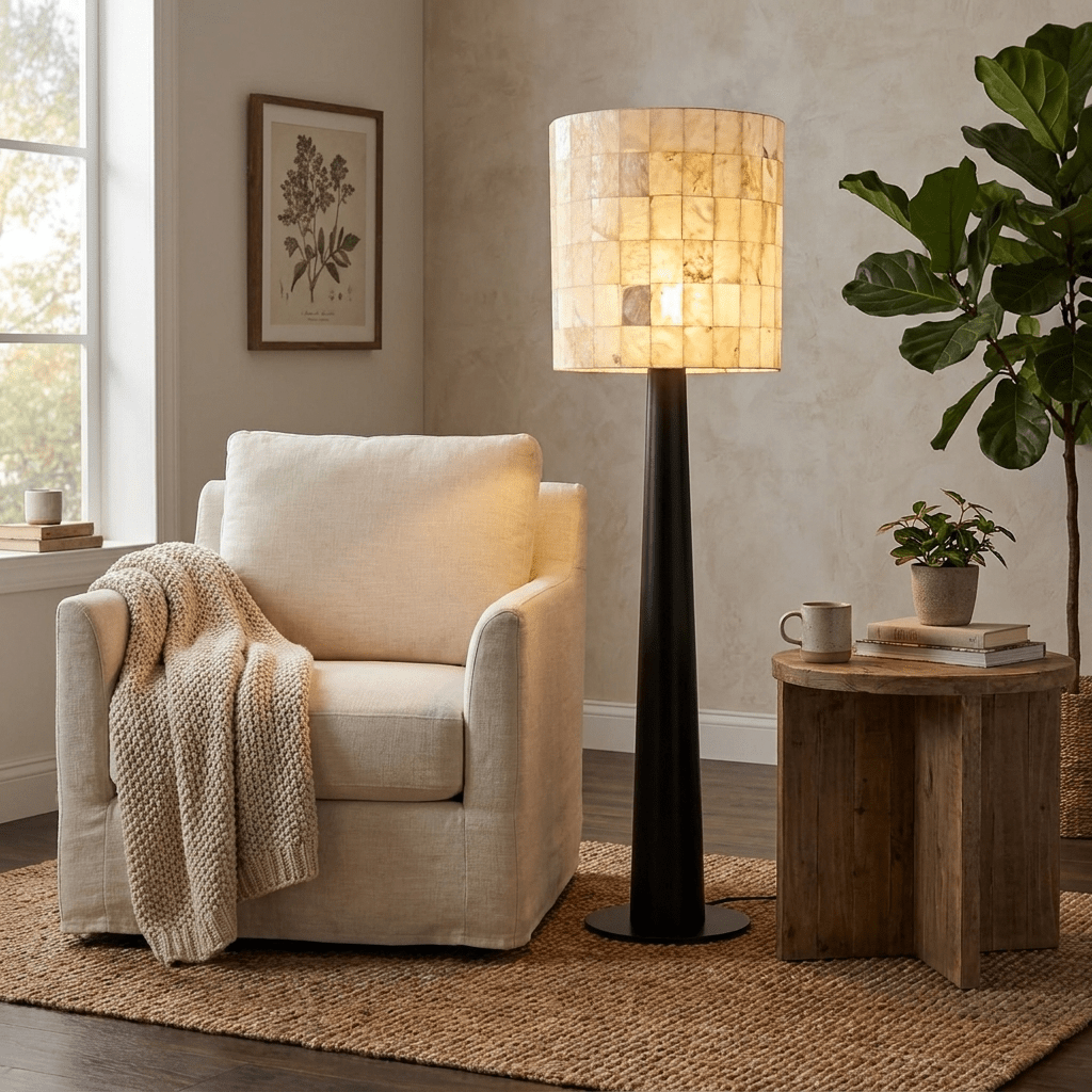 Severin Alabaster Mosaic Floor Lamp