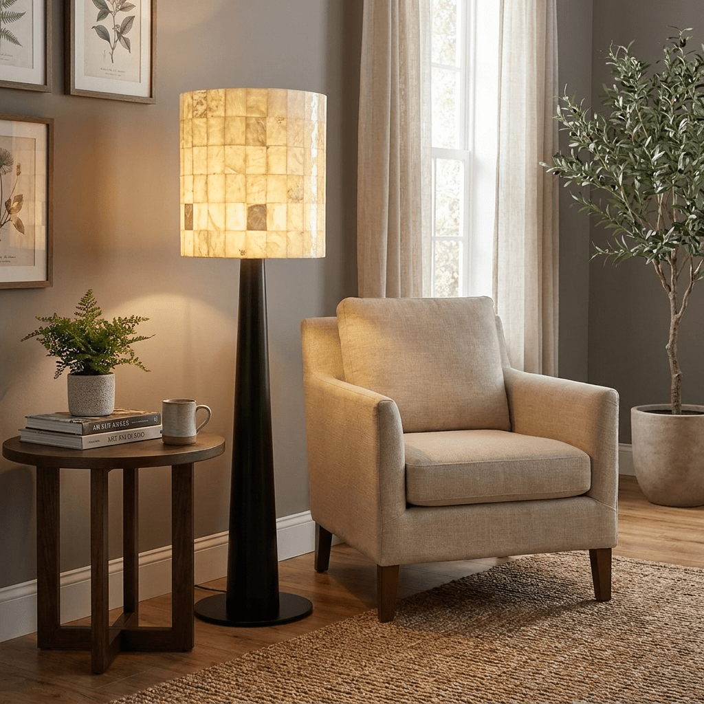 Severin Alabaster Mosaic Floor Lamp