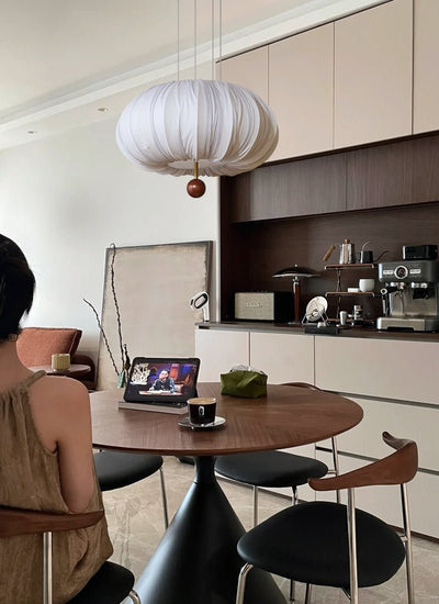 Vasilen Premium Nordic Art Balloon Wood Fabric Ceiling Light
