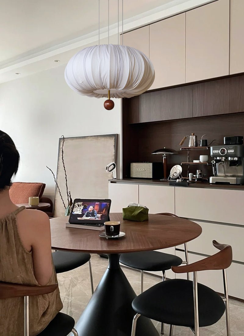 Vasilen Premium Nordic Art Balloon Wood Fabric Ceiling Light
