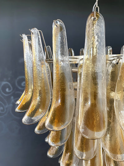 Liorenaine Chandelier Amber Glass Petals Layered Luxury