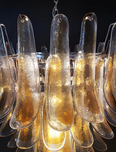 Liorenaine Chandelier Amber Glass Petals Layered Luxury
