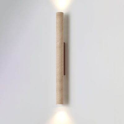 Seranise Slim Cylinder Travertine Wall Light