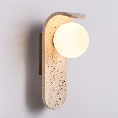 Arkoviel Sconce-Frame Travertine Wall Light