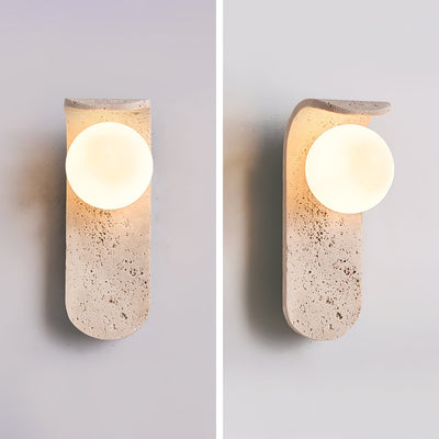 Arkoviel Sconce-Frame Travertine Wall Light