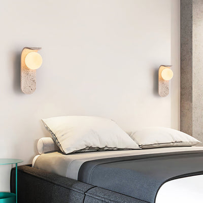 Arkoviel Sconce-Frame Travertine Wall Light