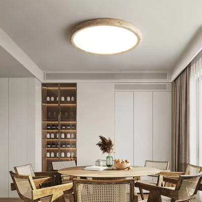 Aurrina Ring Frame Travertine Ceiling Light