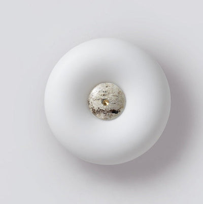 Flen Yellow Travertine Ring Ceiling Light